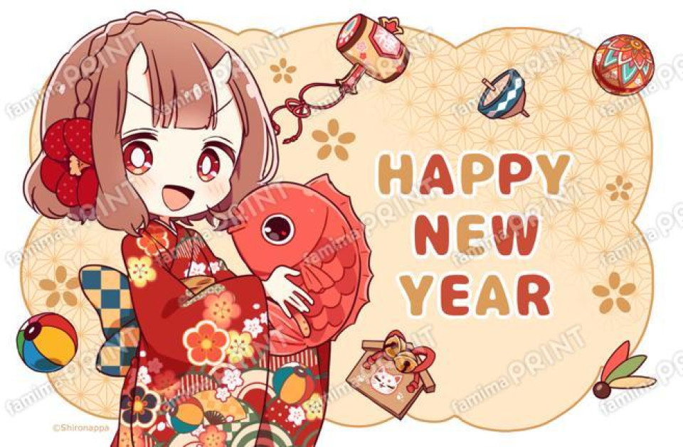 小鬼の少女　2026年年賀状②