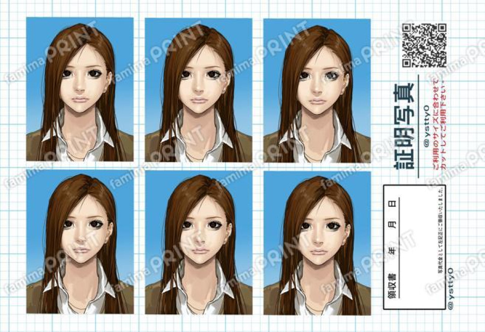とどみ証明写真風ブロマイド&シール02