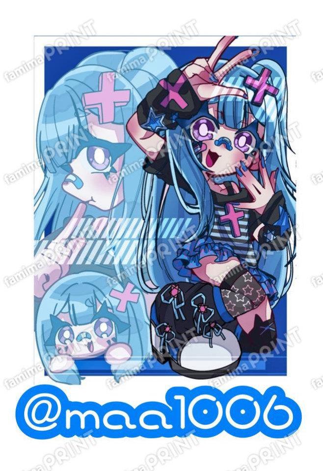 まぁブロマイド、シール02、ブルークロス